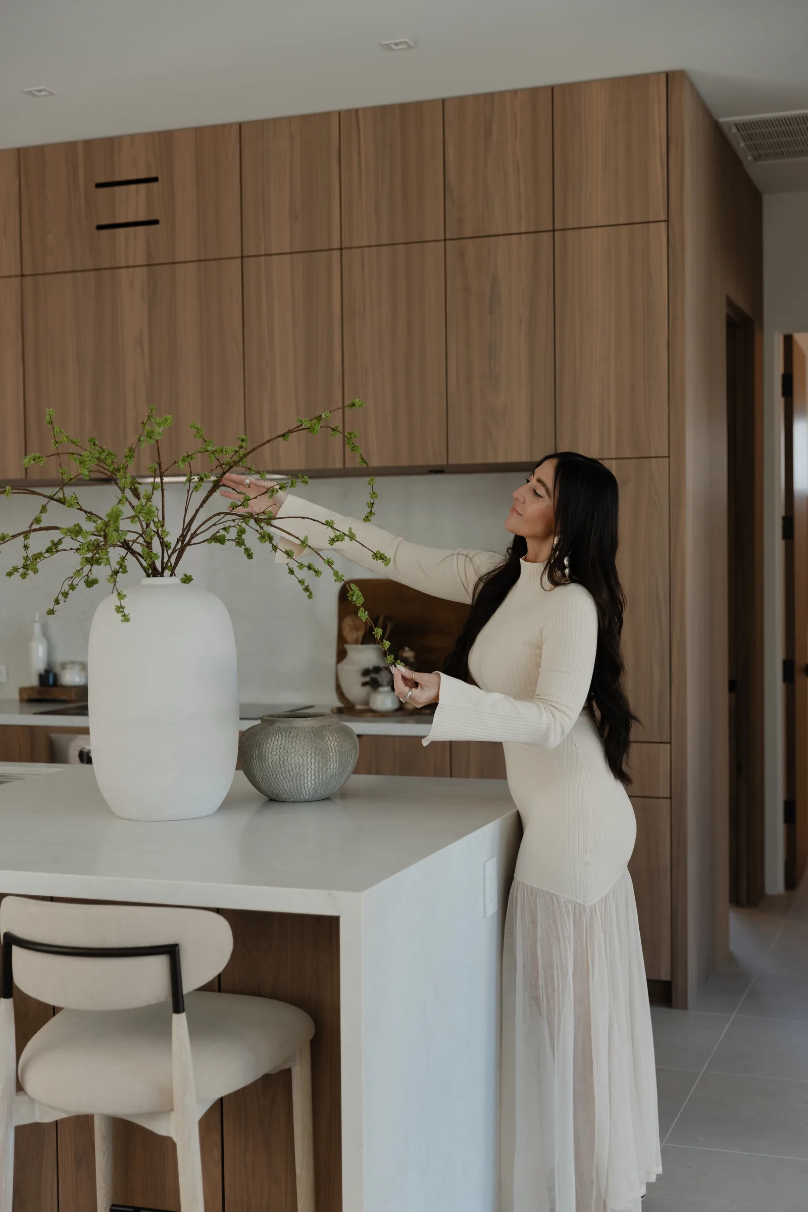 Melissa Provost styling a kitchen island